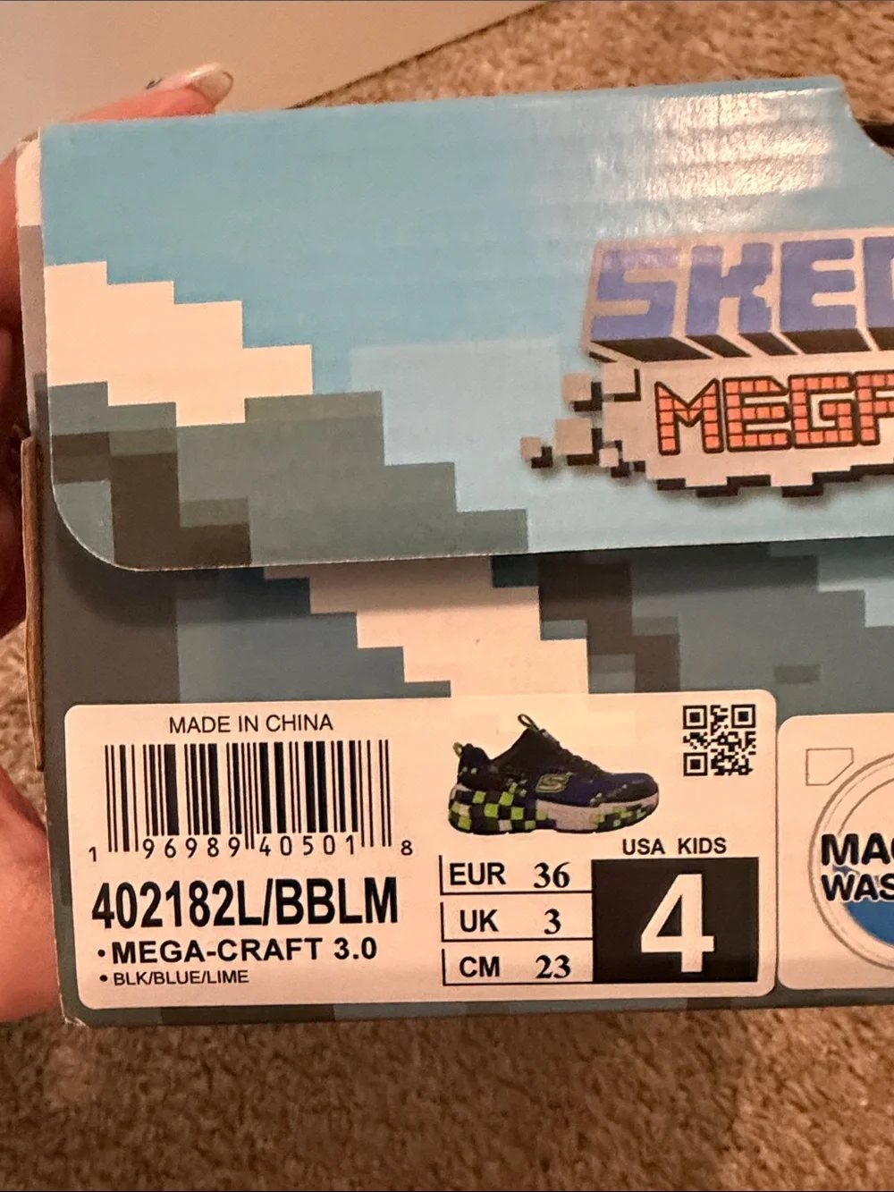 Skechers Kids' Blue & Lime Mega-Craft Light-Up Sneaker